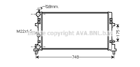 AVA QUALITY COOLING Радиатор, охлаждение двигателя STA2037